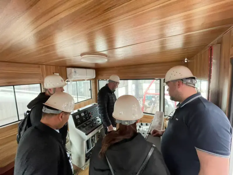 Russia Clients Vist for Checking JMD550 Cutter Suction Dredger